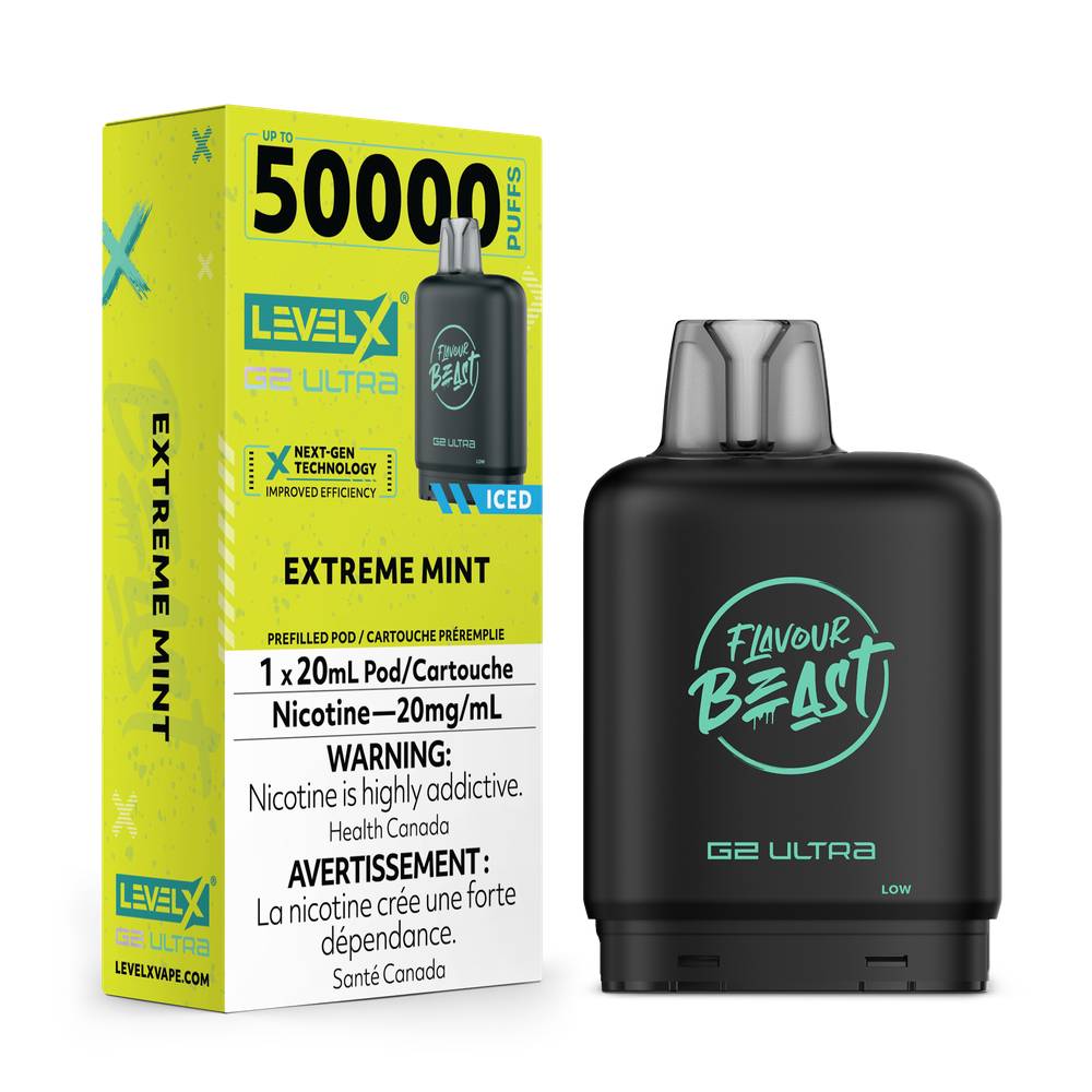 Flavour Beast LEVEL X G2 Ultra 50K Pod - Extreme Mint 20mg